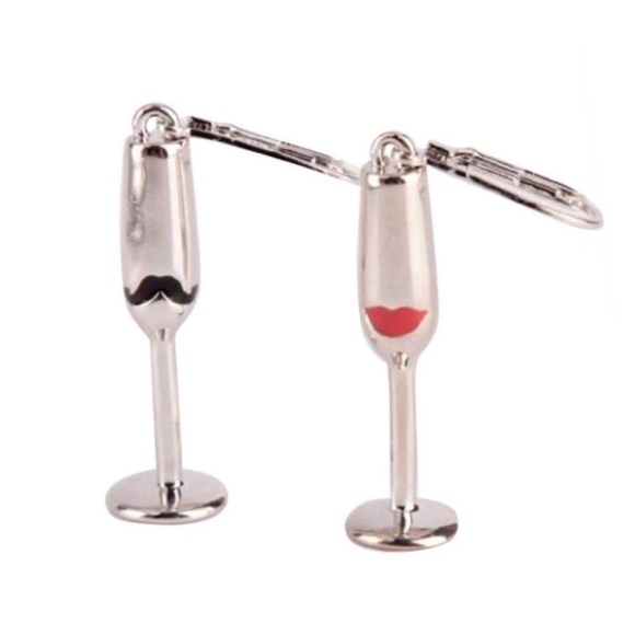 KATE SPADE • Make Magic Champagne Glass Lever-back Earrings - Picture 1 of 5